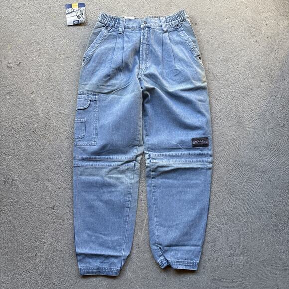 Dockers Other - Deadstock 90s Dockers Jeans Mens 29x30 Pleated Denim Levis Cargo Tapered Vintage